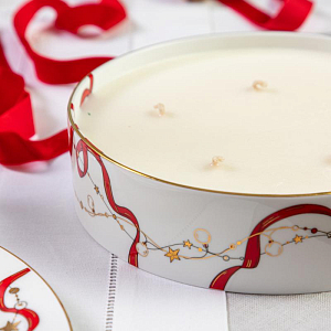 Свеча Valerie Concept "Новогодняя лента"